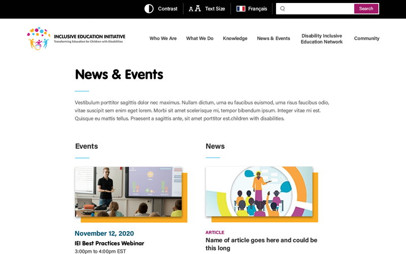 IEI — News & Events Page